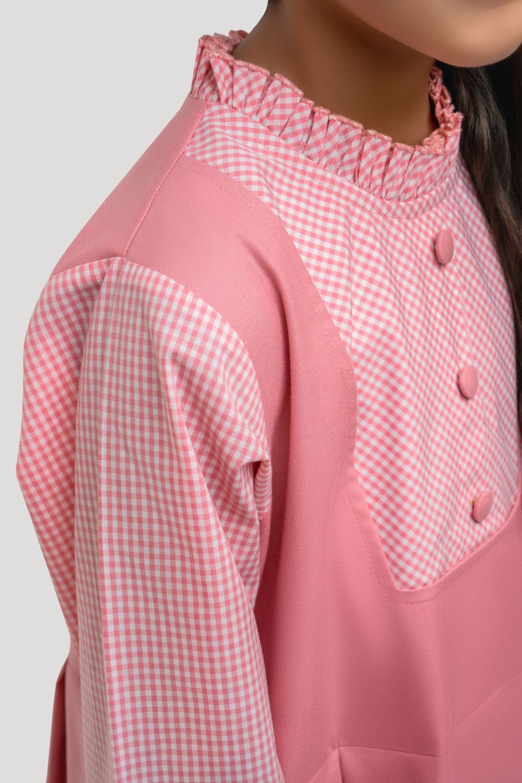 Chineese Neck Frill 3 Button Model